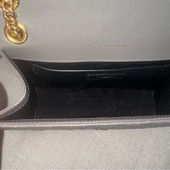 Yves Saint Laurent Gray Quilted Leather Chain Bag - Picture 16 of 16